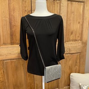 Grey metallic clutch